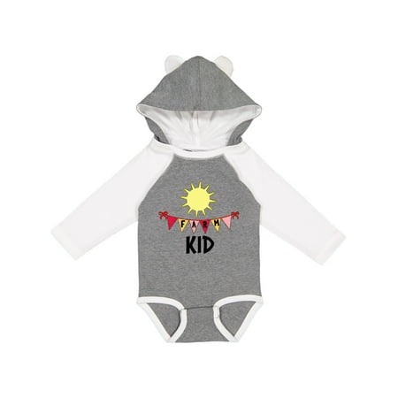

Inktastic Farm Kid Flags and Sun Gift Baby Boy or Baby Girl Long Sleeve Bodysuit