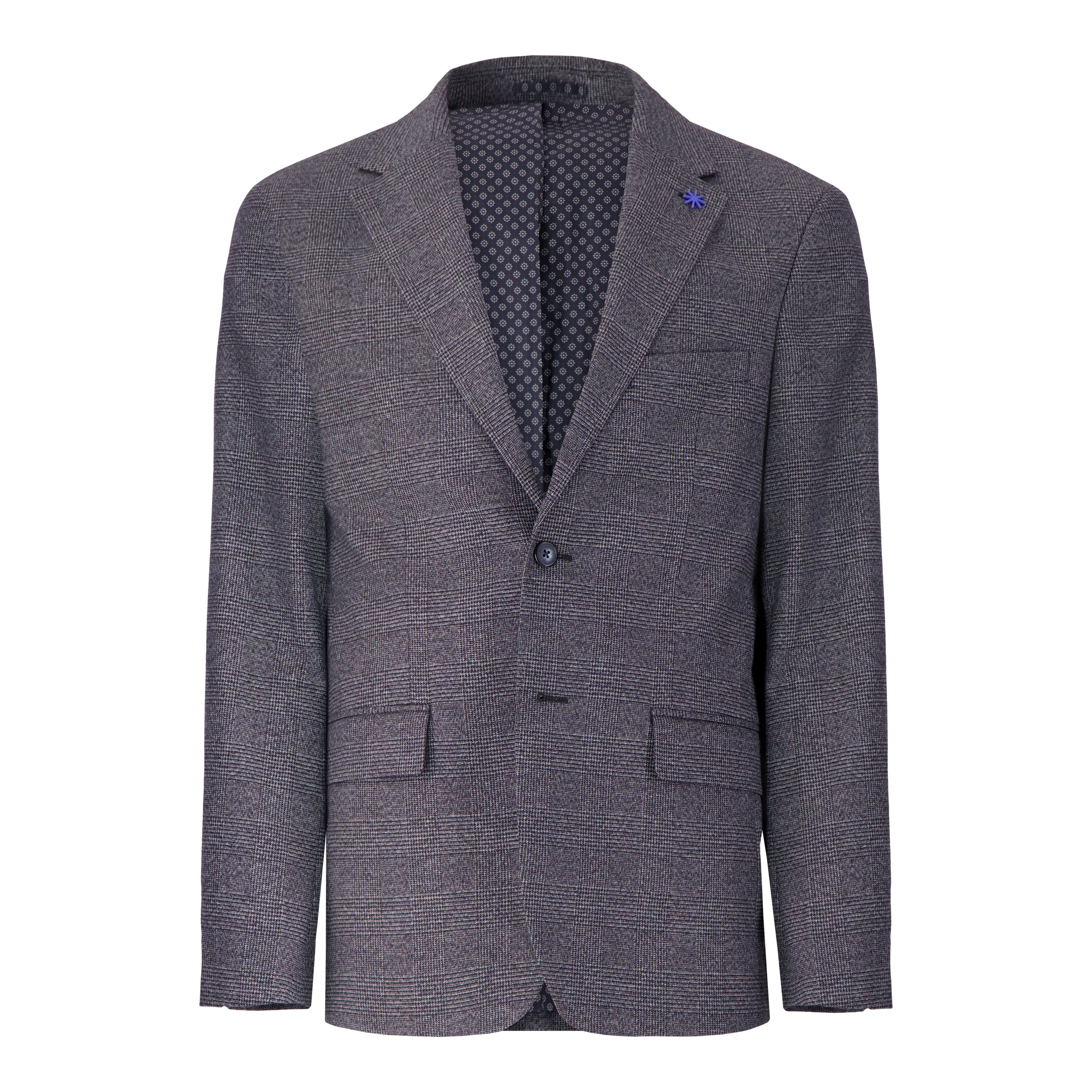 Report Collection Single Breast Full Lined Flat Pocket Woven Men's Jacket