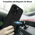 thumbnail image 5 of for iPhone 14 Pro Max Case with Magnetic Ring Holder Premium Soft Liquid Silicone Cover [Anti-Scratch Microfiber Liner] Shockproof Kickstand Protective Phone Case for iPhone 14 Pro Max Black, 5 of 12