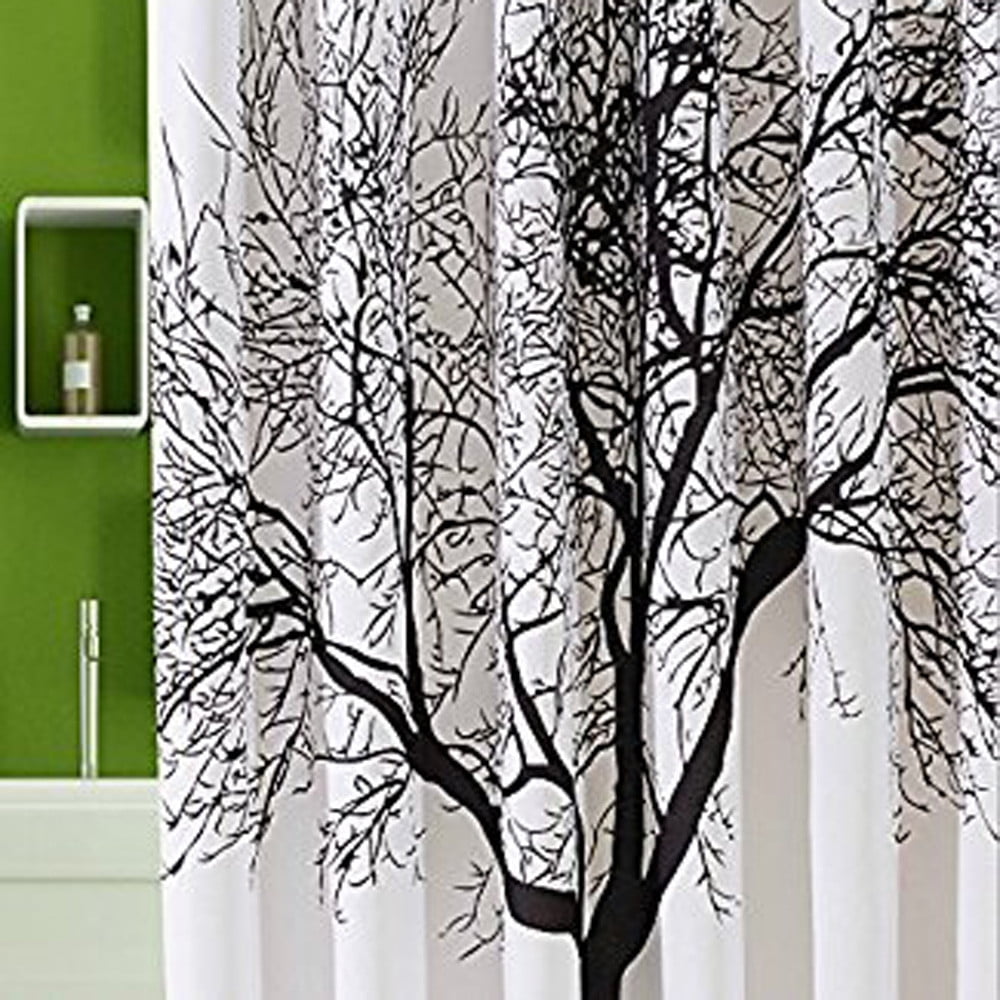 Mildew Resistant Shower Curtain Fabric 72x72 Tree Design Peva Curtain