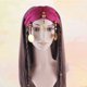 thumbnail image 4 of KAKOWELY Peluca de pelo de pirata para fiesta de Halloween, cosplay, para mujeres y niñas, 4 of 5