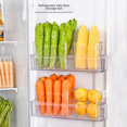 thumbnail image 3 of Caja de almacenamiento de puerta lateral de refrigerador, cajón para verduras de grado alimenticio, caja de almacenamiento de clasificación doméstica, artefacto transparente para almacenar, 3 of 6