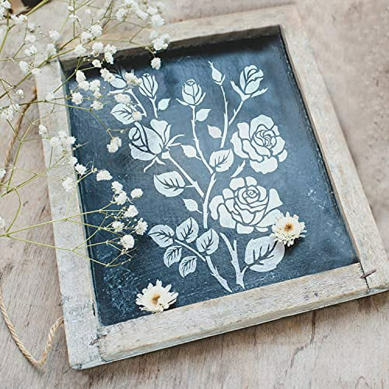  GSS Designs Bloom Rose Stencils for Painting Wood