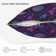 thumbnail image 5 of Fotbe Purple Dreamcatcher1 Pattern Velvet Decorative Throw Pillow Covers with Elegant Piping, Soft Plush Cushion Cover for Sofa, Bed, Car, Office-16"x16", 5 of 8