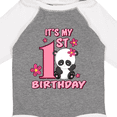 thumbnail image 4 of Inktastic It's My First Birthday with Panda Bear Girls Long Sleeve Baby Bodysuit, 4 of 5