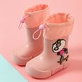 thumbnail image 2 of Povozer Toddler Kids Rain Boots Waterproof Rubber Boots for Boys and Girls(Pink,5.5-6 Years), 2 of 5