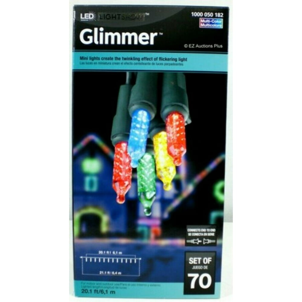 Gemmy Lightshow 50count Multicolor Glimmer Led Christmas String Lights