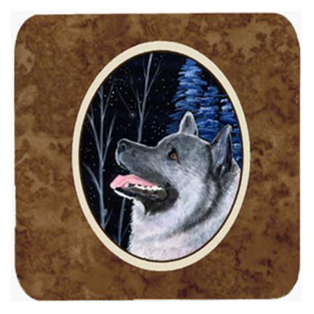 

Starry Night Norwegian Elkhound Foam Coasters - Set Of 4 3.5 x 3.5 In.