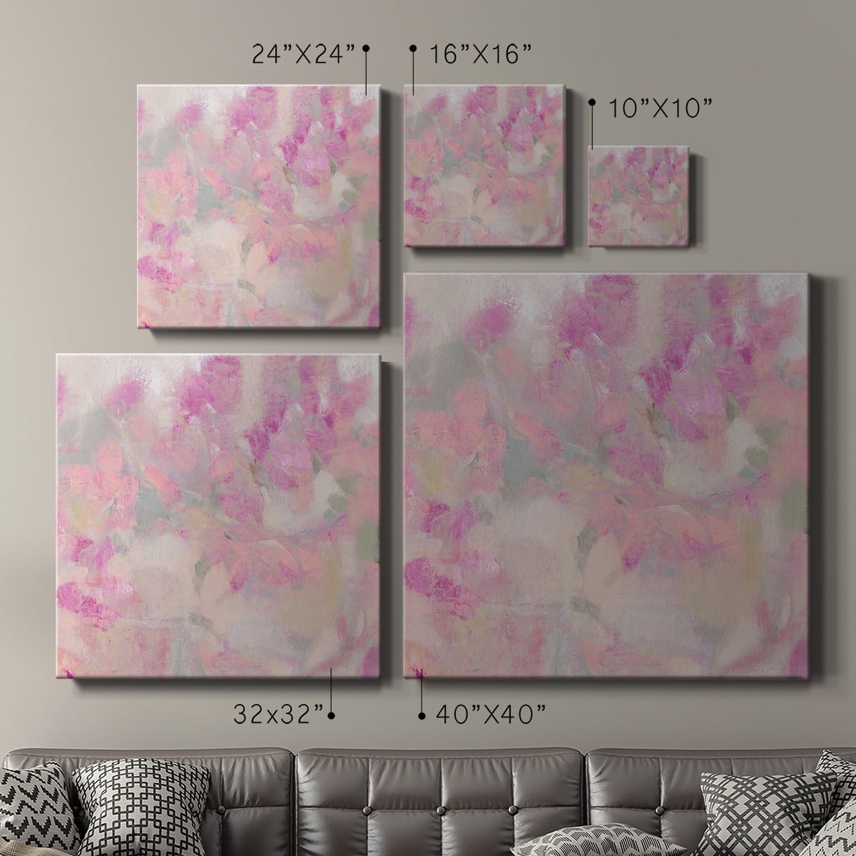 Wexford Home Blooming Shrub I-Premium Gallery Wrapped Canvas, 32" x 32" - Ready to Hang