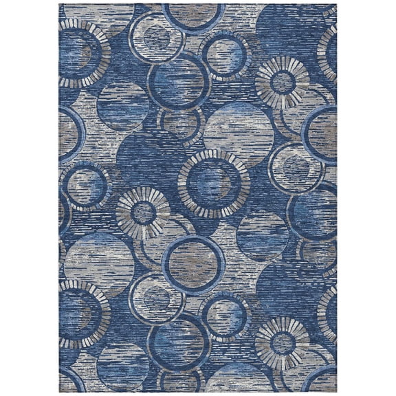 Dalyn Rugs Machine Washable Indoor/Outdoor Chantille ACN2206 Navy 2'6" x 3'10" Rug