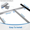 thumbnail image 3 of LooYee 50 Pack 72 Inch Wall Molding Trim Drop Ceiling Grid, 6 Ft Galvanized Steel, Ceiling Grid Cover for Basement Living Room Garage Kitchen Bathroom White Perimeter, Cover 300 Sq.Ft, 3 of 8
