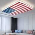 thumbnail image 2 of American Flag Fluorescent Light Covers, Blue Red USA Flag Magnetic Light Covers for Ceiling Lights, Fluorescent Ceiling Shade Filters for Classroom Bedroom Office 4x2Ft x 3PCS, 2 of 8