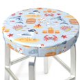 thumbnail image 3 of Balery Cute Shark Fundas de asiento para taburete de bar redondo de tela de terciopelo ajustables que protegen de arañazos y manchas para sillas de 14 a 17 pulgadas.-13 inch, 3 of 7