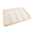 thumbnail image 1 of Organizador de joyas, soporte para pulseras, multiusos, 40 rejillas rectangulares, expositor de brazaletes Beige de madera, 1 of 9