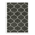 thumbnail image 3 of Rugs America Feather Shag Collection Charcoal Ivory Links FH200A Contemporary Geometric Area Rug 8' x 10', 3 of 7