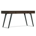 thumbnail image 2 of Lowry 54 inch Wide Solid Acacia Wood Modern Industrial Desk in Distressed Hickory Brown, 2 of 7