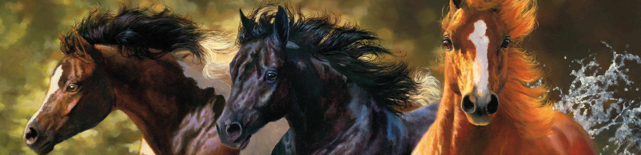 Ceaco 550-Piece Horses Splash Interlocking Jigsaw Puzzle