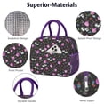 thumbnail image 4 of Lunch Bag Lunch Box for Women Reusable Insulated Lunch Cooler Bags,Large Capacity for Work Travel Picnic,Water-Resistant Pioneer Colorful Floral Lunch Tote Bag Gifts for Woman Mom Purple, 4 of 6
