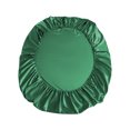 thumbnail image 2 of Honeeladyy Queen Size Satin Fitted Sheet, Simulate Silky Sheet with Elastic Corner Straps, Skin-friendly Soft Lighweight No More Slipping Off for Mattress, 1 Fitted Sheet Only (Green), 2 of 6