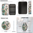 thumbnail image 7 of Pzuqiu 14 Pcs Front Rear Car Seat Cover Steering Wheel Seat Belt Headrest Coasters Center Console Pad Keychain Automotive Seat Cover Accessories Decor Gift for Women Boho Flower Hummingbird, 7 of 7