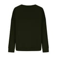thumbnail image 5 of Ladies Blouses Casual New Womens Lightweight Sweatshirts Casual Long Sleeve Crewneck Cute Pullover Tops Fall Trendy Outfits Army Green M, 5 of 5