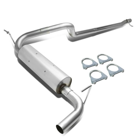 For 2012 to 2017 Jeep Wrangler 2.5'' Stainless Steel Louvered Core Muffler Catback Exhaust System -