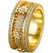Mindfulness Rings for Women, Fidget Ring, Adjustable Anti-Anxiety Fidget Rings, Menopause and Stress Ring, Calm & Everyday Wear