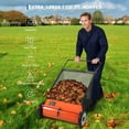 thumbnail image 2 of 26" Heavy-Duty Push Lawn Sweeper - 4 Spinning Brushes, 7Ft³ Large Capacity Collection Bag, Adjustable Height for Grass, Leaves & Debris, Orange, 2 of 7