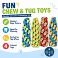 thumbnail image 7 of MGEZCOO Puppy Toys 4 Pack, CornBraid Rope Dog Chew Toys for Aggressive Chewers, Durable Dog Toys for Small Medium Large Dogs, 7 of 7