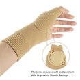 thumbnail image 4 of Paquete de 2 guantes Protección de muñeca de mano Papeles transpirables Apoyo Apoyo Mantenimiento cálido Reciclaje Elástico Derecho a la derecha para hombres Mujeres Color de la piel Jumpingount CE001397-02, 4 of 7