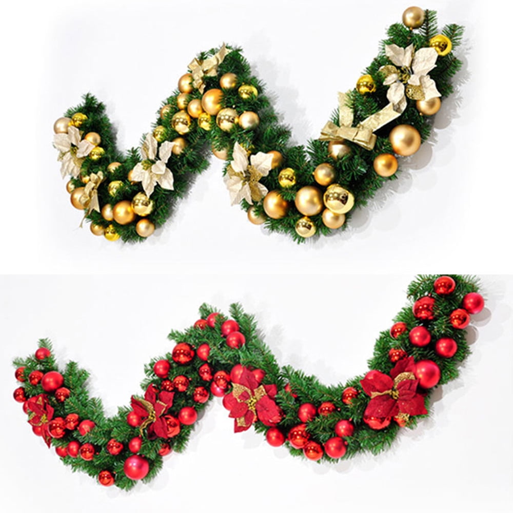 9ft Prelit Christmas Garland with Lights Frosted Xmas Garland Berry
