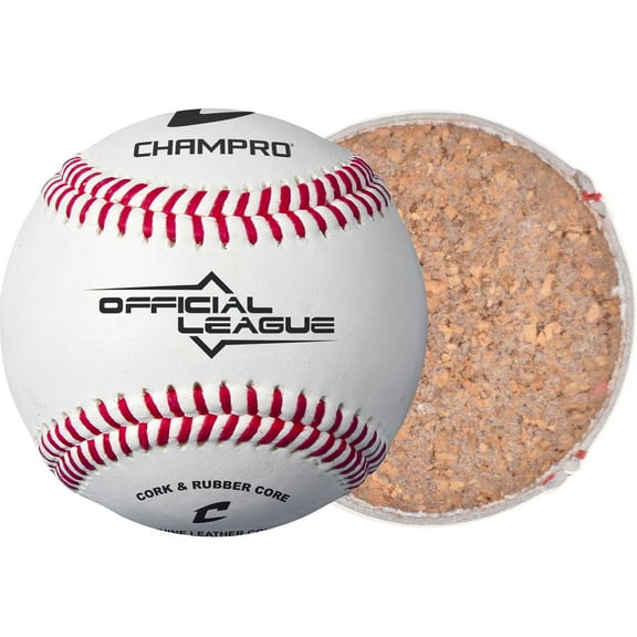 Champro Sports Official League Leather Cover Baseballs, 12 Pack