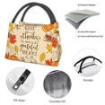 thumbnail image 4 of Easygdp Thanksgiving With A Grateful Heart Bolsa de Almuerzo Insulada Reutilizable, Bolsa de Mano y Bandolera para Oficina, Trabajo, Viajes, 4 of 6