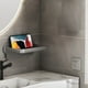 thumbnail image 5 of Portarrollos de papel higiénico de pared con espacio para guardar toallitas y repisa para teléfono, organizador de baño sin taladros para ahorrar espacio, Aestivo | Gris | AESTIVO, 5 of 7