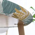 thumbnail image 5 of Tropical Palm Leaves Tablecloth Elastic Edged Round Fitted Table Cover Waterproof for Indoor Outdoor Dinning Fit 45'''' - 50'''' Table, Medium, 5 of 6