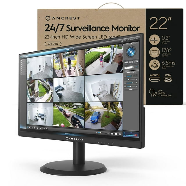 Monitor de videovigilancia Amcrest AM-LM22 de 22 pulgadas 1080p