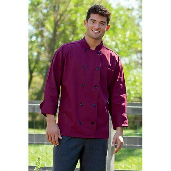 0405-0304 Moroccan Chef Coat in Burgundy - Large