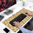 thumbnail image 2 of Long Mouse Pads for Desk,Yellow Cartoon Dinosaurs Pattern Desk Mats on Top Of Desks, Desk Mouse Pad Extra Large with 3mm Non-Slip Base and Stitched Edge for Gaming,Office,Work,Home 31.5"x15.7", 2 of 6