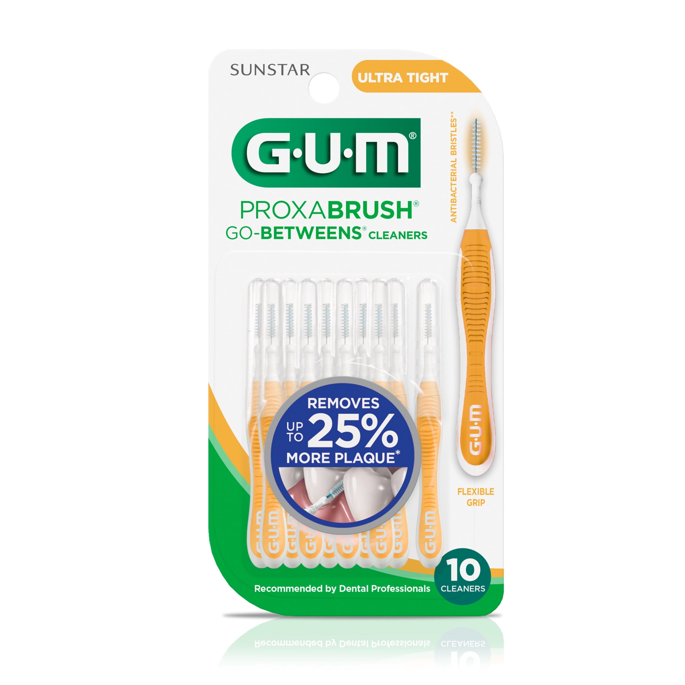 (2 pack) GUM Proxabrush Go-Betweens - Ultra Tight, Interdental Brushes, Soft Bristled Dental Picks, 10 Count