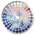 thumbnail image 2 of Designart "Dreamlike Alcohol Ink Fusion" Abstract Shapes Radial Dot Round Wall Mirror - Abstract Oval Printed Decorative Mirror - Multiple Color Options, 2 of 5