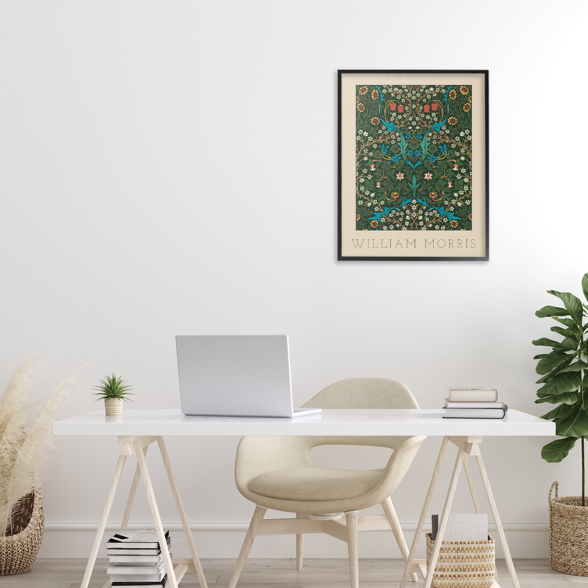 Stupell Industries Ornate Botanicals William Morris Black Framed Giclee Art, design by Lil' Rue