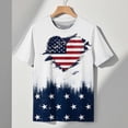 thumbnail image 5 of Dyfzdhu 250th Anniversary Usa Shirt T Shirts For Women Fashion Graphic Tees 4Th Of July V Neck American Flag Button Short Sleeve Independence Summer T Shirt, 5 of 6
