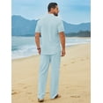 thumbnail image 4 of COOFANDY Mens Linen Outfits Summer Beach 2 Piece Outfits Casual Vacation Clothing Sets, 4 of 7