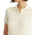 thumbnail image 3 of Lauren Ralph Lauren Cable-knit Polo Sweater Mascarpone Cream XXLarge, 3 of 3