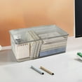 thumbnail image 4 of Hovmgk Transparent Mask Storage Box, Acrylic Cosmetic Organizer for Office Supplies, Desktop Storage Solution with Clear Visibility, Multi-Sized Storage for Documents, Makeup & Office Items, 4 of 6