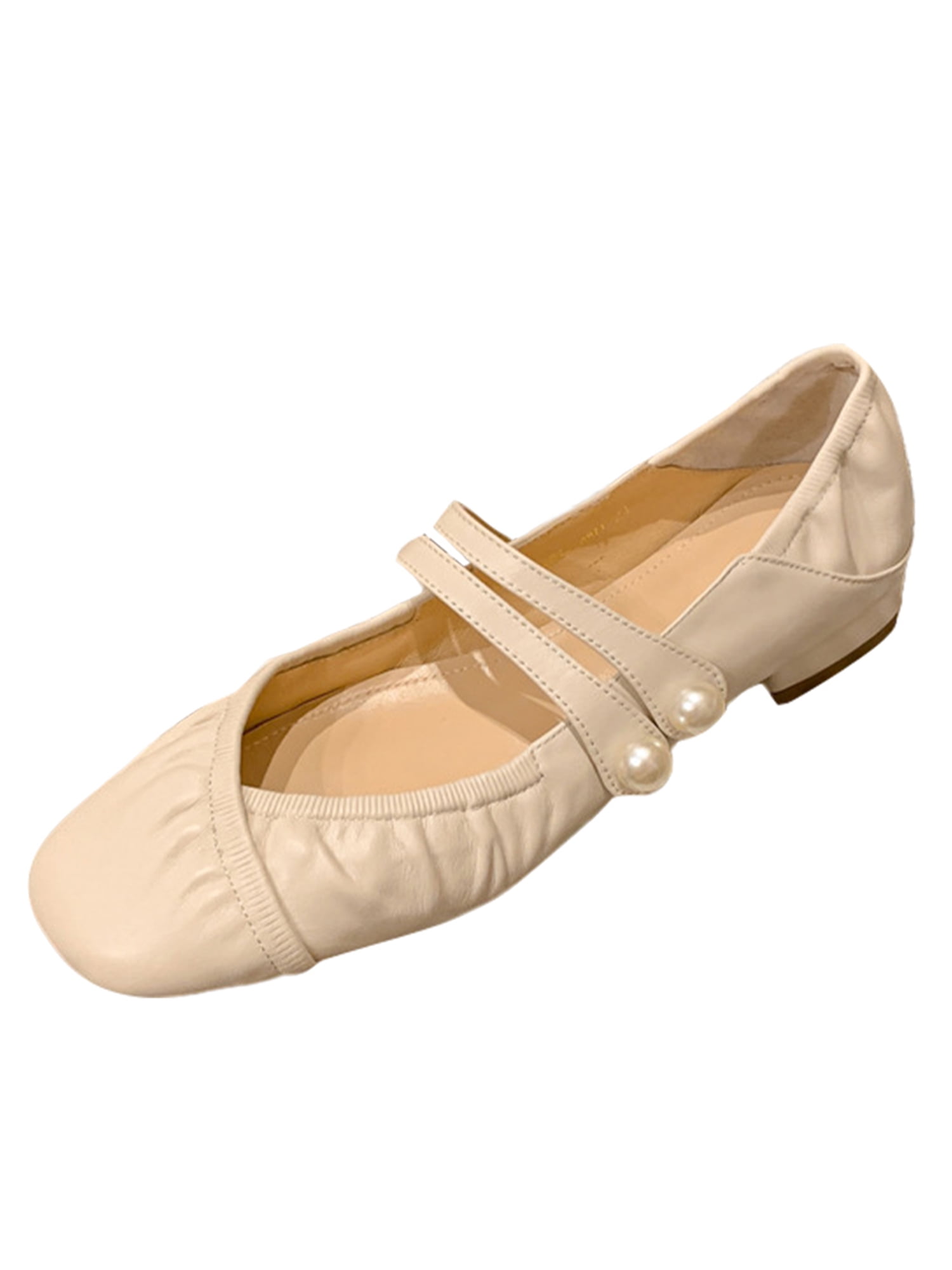 Lumento Women Dress Shoes Ankle Strap Flats Low Heel Mary Jane Lightweight Ballet Flat Party