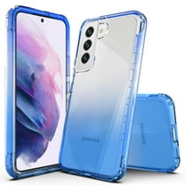 Rosebono Compatible With Samsung Galaxy A24 4G, Hybrid Gradient Transparent Soft TPU Clear Skin Cover Protection Case (Blue)