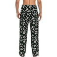 thumbnail image 3 of Uemuo Daisies Flowers Pattern Men's Wide Leg Palazzo Lounge Pants with Pockets Light Weight Loose Comfy Casual Pajama Pants-XX-Large, 3 of 9