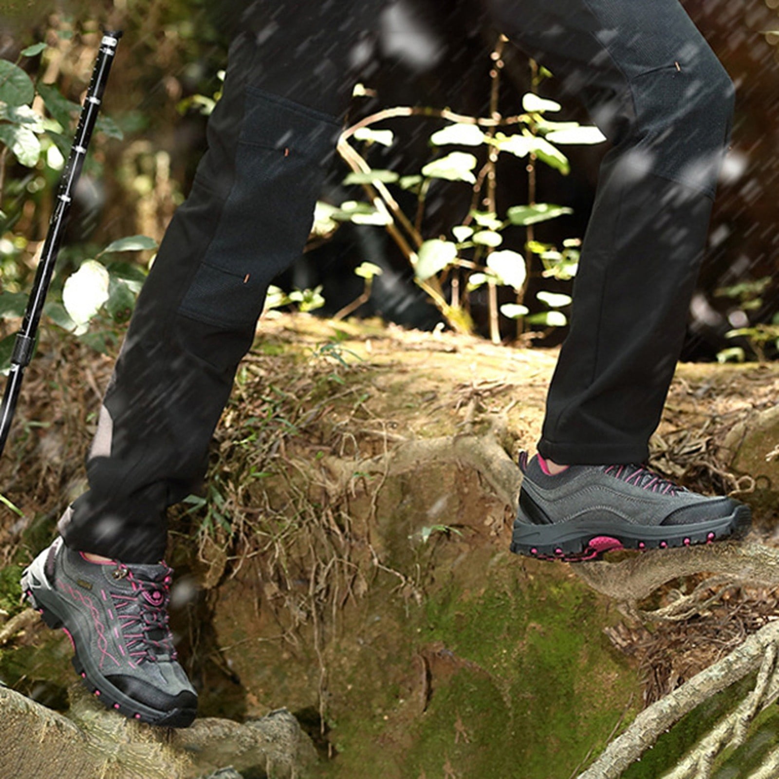 Win s Way Women's High-Top Hiking Sneakers, Lightweight Breathable Trekking Shoes for Outdoor Adventure & Support