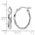 thumbnail image 2 of 10k White Gold Polished Twisted Oval Hoop Earrings 22x16.8mm Wide 4mm Thick Hoop Earring for Women, 2 of 2